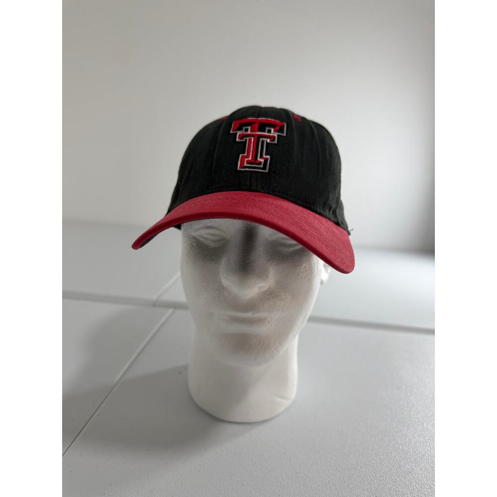 Vintage Texas Tech Baseball Hat Black and Red
